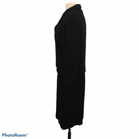 jean-lee Vintage 60s Black Wool Skirt Set, Blazer, Jacket, 42 Bust, 28 Waist - Picture 4 of 10